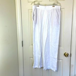 Marc New York White Linen Relaxed Fit Pant Size Large